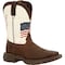 Durango Kids Western Boot, 5.5 M, Leather, 8 in H, Bay Brown/White DBT0234Y - alternate 1